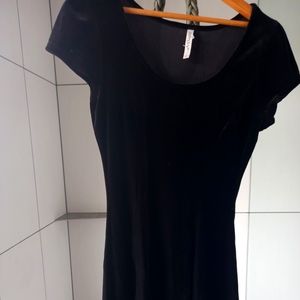 Black velvet dress
